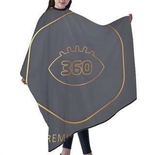 Personality  360 Degrees Golden Line Premium Logo Or Icon Hair Cutting Cape