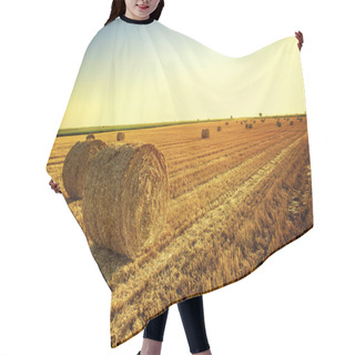Personality  Hay Bales On Farm Hair Cutting Cape