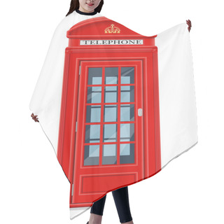 Personality  London Red Phone Booth Vector Illustration Hair Cutting Cape