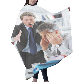 Personality  Yelling At An Employee Hair Cutting Cape