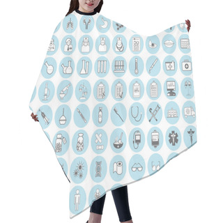 Personality  Medical Icon Set Hair Cutting Cape