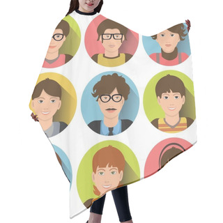 Personality  Set Of Avatars Business Hair Cutting Cape