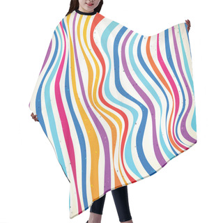 Personality  Colorful Striped Background Hair Cutting Cape