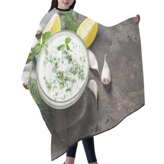 Personality  Tzatziki Sauce In Bowl Hair Cutting Cape