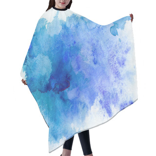 Personality  Blue Watercolor Background Hair Cutting Cape