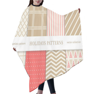 Personality  Winter Holidays Seamless Patterns Hair Cutting Cape