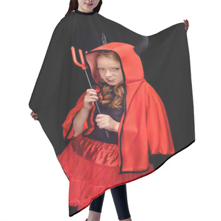 Personality  Little Devil With Pitchfork Hair Cutting Cape