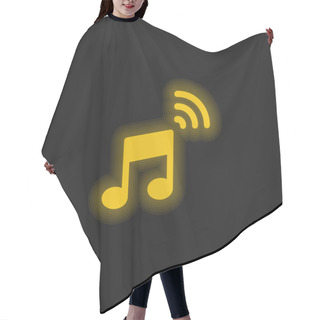 Personality  Audio Yellow Glowing Neon Icon Hair Cutting Cape