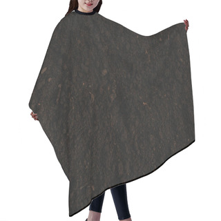 Personality  Top View Of Brown Ground Background Hair Cutting Cape