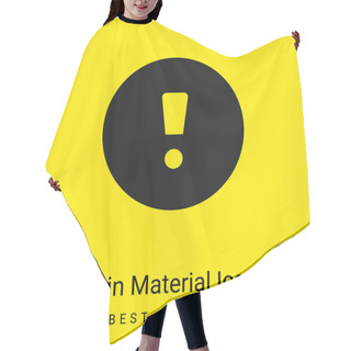 Personality  Attention Sign Minimal Bright Yellow Material Icon Hair Cutting Cape