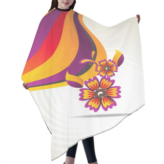 Personality  Abstract Flower Art Hair Cutting Cape