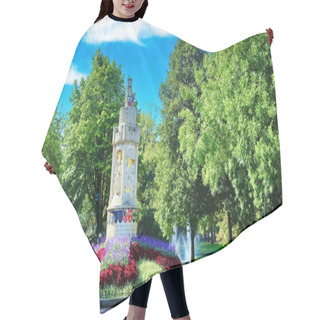 Personality  Breda (Baroniemonument), Netherlands - August 30. 2023: City Park Valkenberg With Nassau Monument By Pierre Cuypers, Colorful Blooming Flowers Hair Cutting Cape