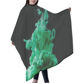 Personality  Abstract Green Paint Explosion On Black Background  Hair Cutting Cape