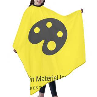 Personality  Artist Paint Palette Minimal Bright Yellow Material Icon Hair Cutting Cape