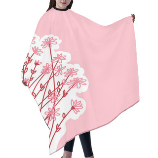 Personality  Pink Floral Background Hair Cutting Cape