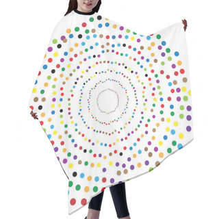 Personality  Random Circles Abstract Element Hair Cutting Cape