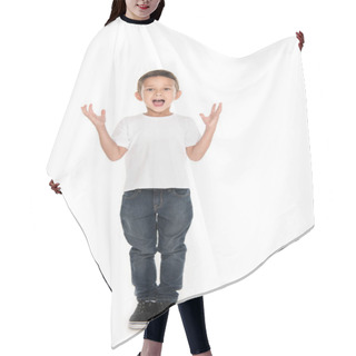 Personality  Excited Little Boy Hair Cutting Cape