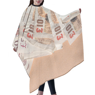 Personality  GBP Pound Notes Hair Cutting Cape
