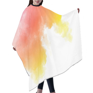 Personality  Explosion Of Multicolored Dust On White Background. Hair Cutting Cape