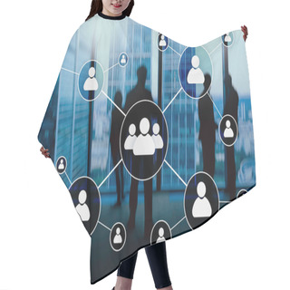 Personality  HR - Human Resources Management Concept On Blurred Business Center Background. Hair Cutting Cape