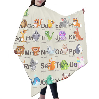 Personality  Cute Alphabet With Animals Hair Cutting Cape