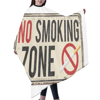 Personality  No Smoking Zone Vintage Metal Sign Hair Cutting Cape