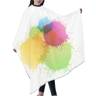 Personality  Color Paint Splashes Hair Cutting Cape