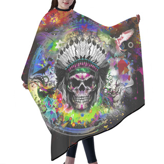 Personality  Colorful Art Or Decor Painting Hair Cutting Cape