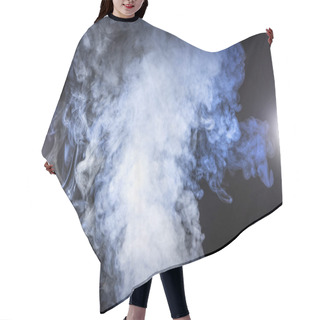 Personality  White Smoke And Glowing Lights On Black Background Hair Cutting Cape