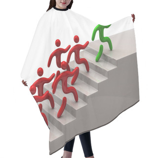 Personality  Leader Climbing Up Stairs Hair Cutting Cape
