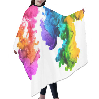 Personality  Colorful Ink In Water. Rainbow Of Colors. Color Explosion Hair Cutting Cape