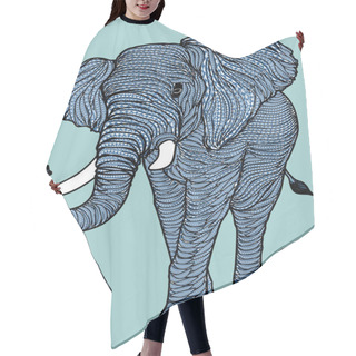 Personality  Blue Carved Elephant. Hair Cutting Cape
