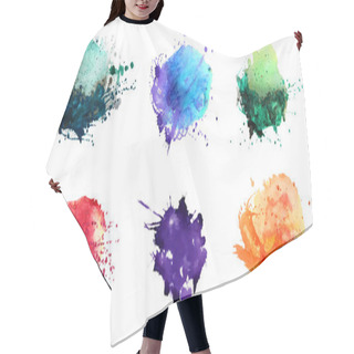 Personality  Set Of Watercolor Abstract Hand Painted Backgrounds Hair Cutting Cape