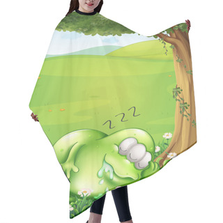 Personality  A Hilltop With A Monster Sleeping Under The Tree Hair Cutting Cape