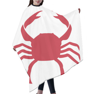 Personality  Vector Image Of An Crab Hair Cutting Cape