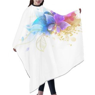 Personality  Watercolor Colorful Flowers Hair Cutting Cape