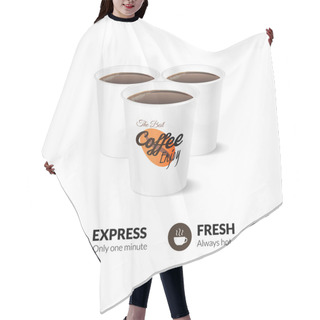 Personality  Disposable Coffee Cups Hair Cutting Cape