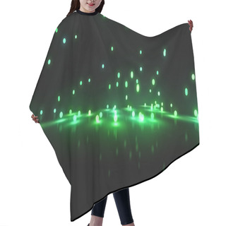 Personality  Green Bouncing Light Balls Background Hair Cutting Cape