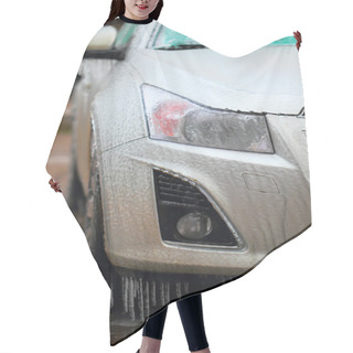 Personality  Car Side Covered With Ice Hair Cutting Cape