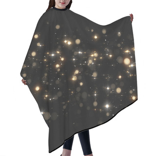 Personality  Christmas Glitters On Black Hair Cutting Cape