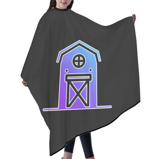 Personality  Barn Blue Gradient Vector Icon Hair Cutting Cape