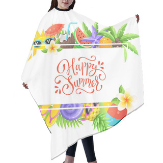 Personality  Summer Time Poster Hair Cutting Cape