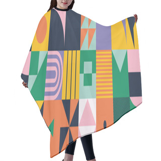 Personality  Mid-Century Abstract Vector Pattern Hair Cutting Cape