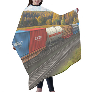 Personality  Freight Train Hair Cutting Cape