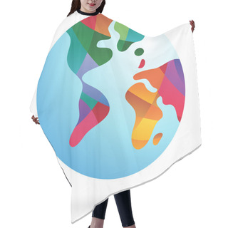 Personality  Colorful World, Earth Icon Hair Cutting Cape