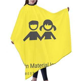 Personality  Boy And Girl Students Minimal Bright Yellow Material Icon Hair Cutting Cape