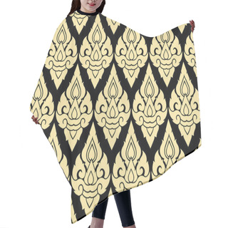 Personality  Golden Thai Style Pattern Hair Cutting Cape