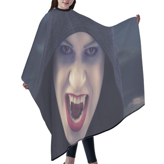 Personality  Angry Woman Vampire Against The Dark Sky Hair Cutting Cape