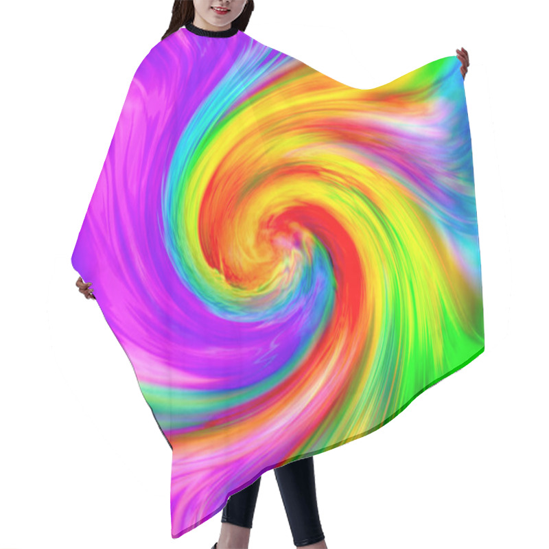 Personality  abstract color background hair cutting cape