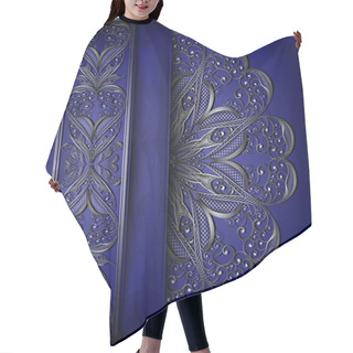 Personality  Card With Banner And Silver Ornament Hair Cutting Cape
